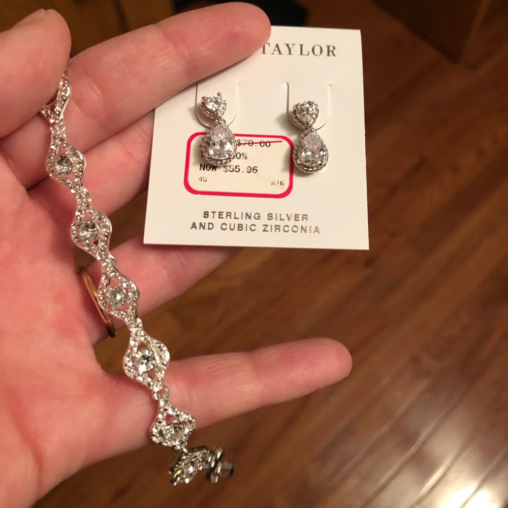 NWT sterling silver earrings & bracelet
